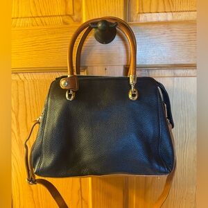 Valentina Black and Brown Satchel